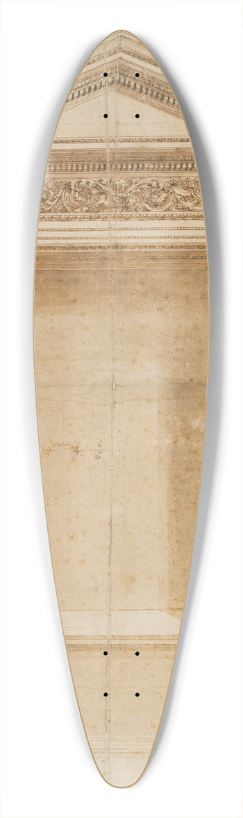 Baldassare Peruzzi - Design for an Altar 39.3 inch art pintail longboard deck