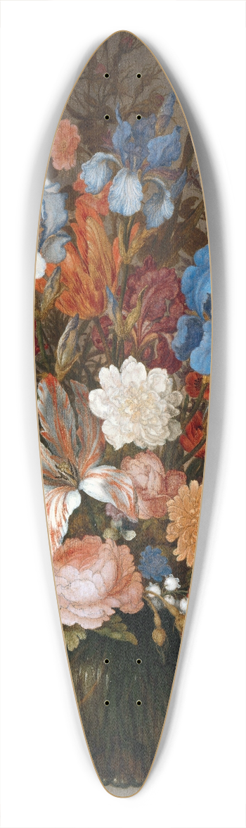 Balthasar van der Ast - Still Life with Flowers 39.3 inch art pintail longboard deck