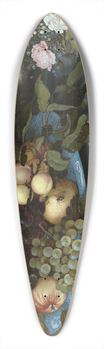 Balthasar van der Ast - Still Life with Fruit and Flowers 39.3 inch art pintail longboard deck
