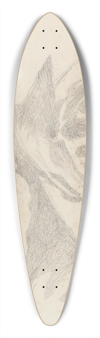 Barbara Bodichon - Study of Mountainous Landscape 39.3 inch art pintail longboard deck