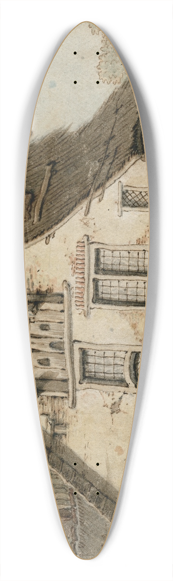 Barend Hendrik Thier - Boerenwoning 39.3 inch art pintail longboard deck