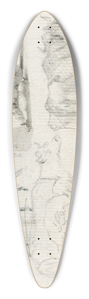 Barend Hendrik Thier - Diverse dieren 39.3 inch art pintail longboard deck