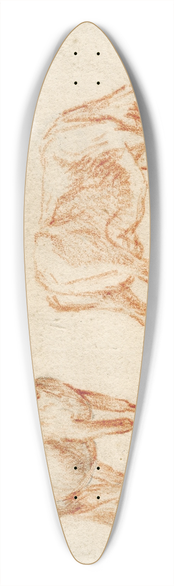 Barend Hendrik Thier - Twee paarden 39.3 inch art pintail longboard deck