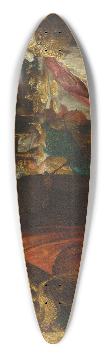 Bartholomaus Strobel - Daniel and king Cyrus before Bel (Daniel 14-1-2) 39.3 inch art pintail longboard deck