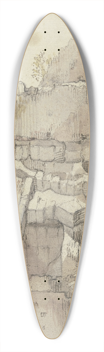 Bartholomeus Breenbergh - Ruine eines antiken tonnengewlbten Baus 39.3 inch art pintail longboard deck