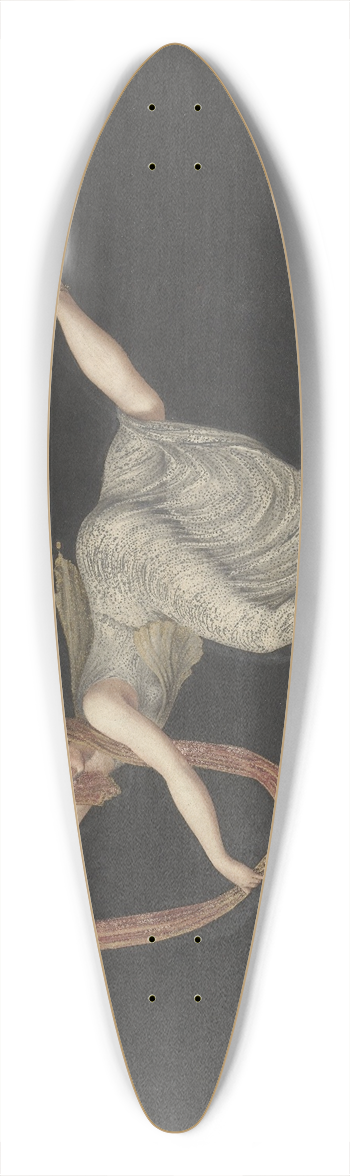 Bartholomeus Ziesenis - Danseres Annette Kbler, de pas-de-shawl uitvoerende 39.3 inch art pintail longboard deck