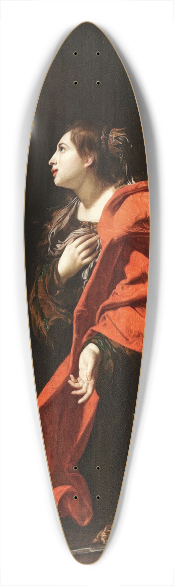 Bartolomeo Cavarozzi - Saint Catherine 39.3 inch art pintail longboard deck