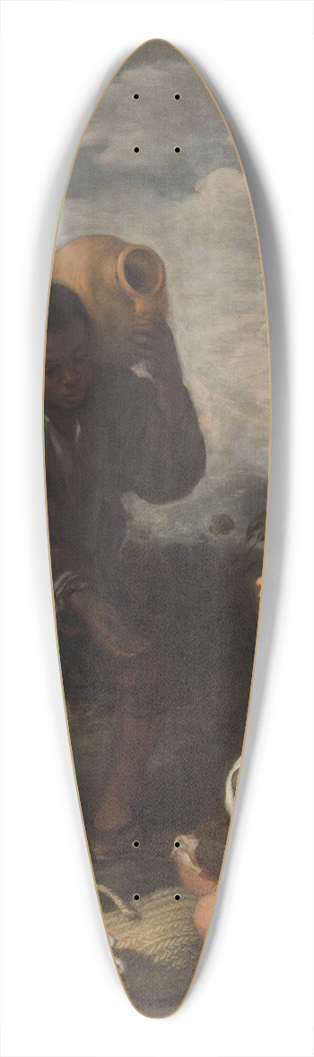 Bartolom Estebn Murillo - Three Boys 39.3 inch art pintail longboard deck