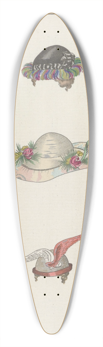 B Berty - Modles de Marcelle Demay 39.3 inch art pintail longboard deck