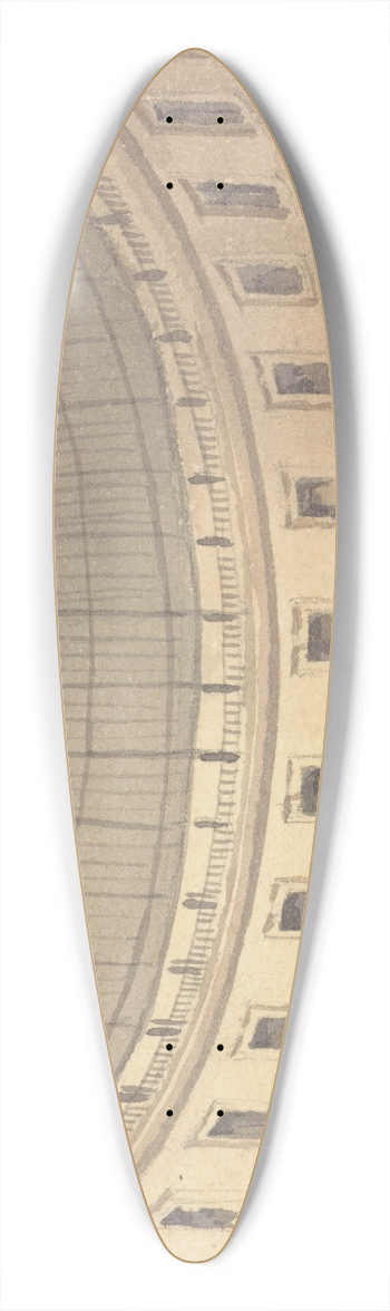 Benjamin Ferrey - Halle au Bl,  Interior 39.3 inch art pintail longboard deck