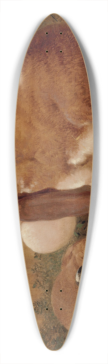 Benjamin Herring - A Lop-Eared Doe Rabbit and her Young 39.3 inch art pintail longboard deck