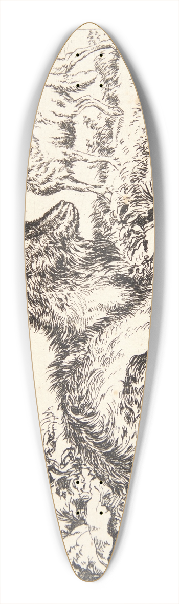 Benjamin Phelps Gibbon - Liggende ged 39.3 inch art pintail longboard deck