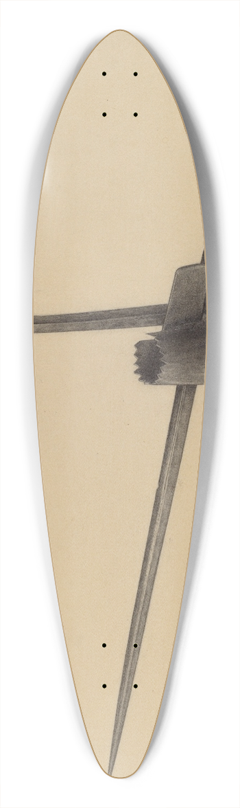 Benjamin Resnick - Miners Candlestick 39.3 inch art pintail longboard deck