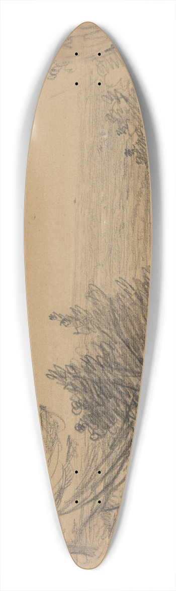 Benjamin Robert Haydon - Landscape with Castle 39.3 inch art pintail longboard deck