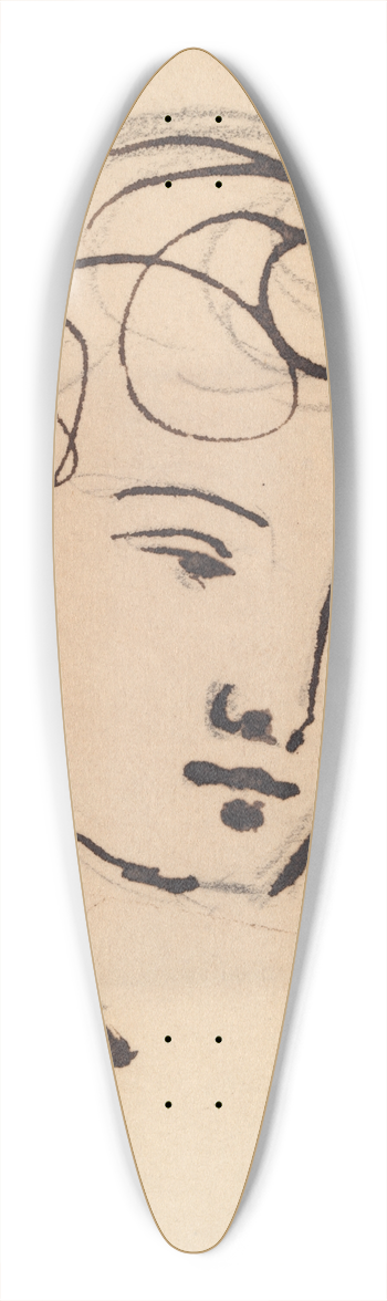 Benjamin Robert Haydon - Portrait Study 39.3 inch art pintail longboard deck