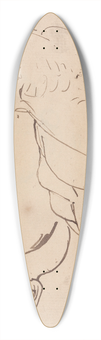 Benjamin Robert Haydon - Study of a Lioness 39.3 inch art pintail longboard deck