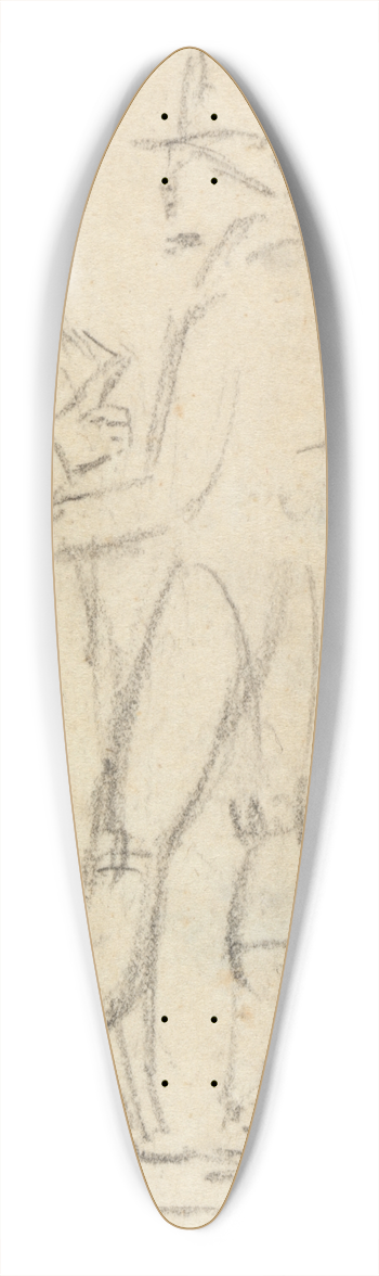 Benjamin Robert Haydon - Study of Two Men Standing, While in Conversation 39.3 inch art pintail longboard deck