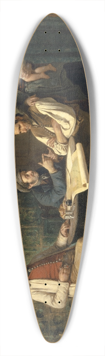 Benjamin Vautier - The Peasant in Debt 39.3 inch art pintail longboard deck