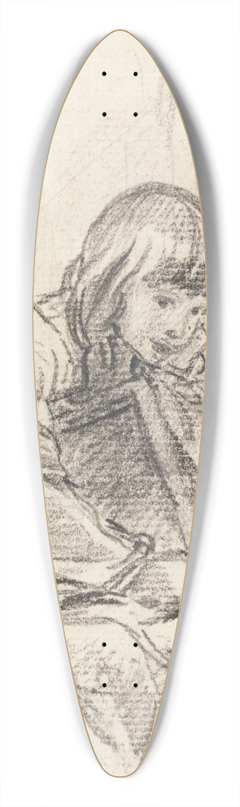 Benjamin West - A Child Seated 39.3 inch art pintail longboard deck