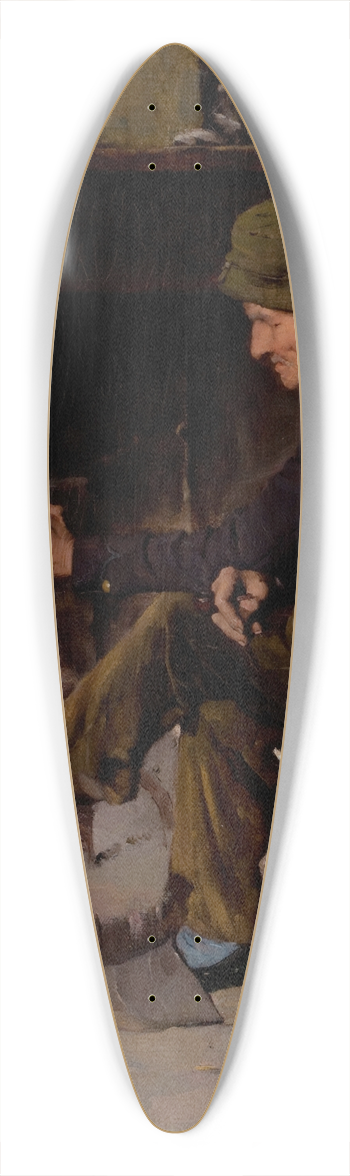 Benjamin West Clinedinst - Man with his Dog before a Hearth 39.3 inch art pintail longboard deck