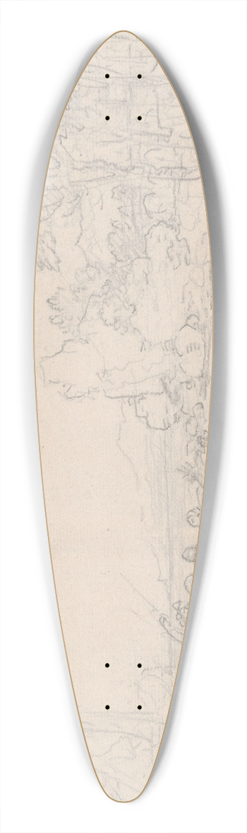 Benjamin West - Rinaldo Rescued from Armida 39.3 inch art pintail longboard deck