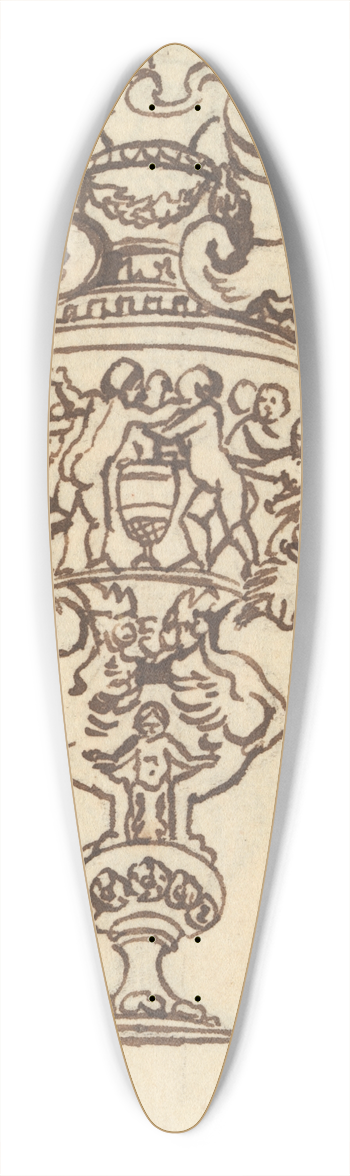 Benjamin West - Study of a Vase 39.3 inch art pintail longboard deck
