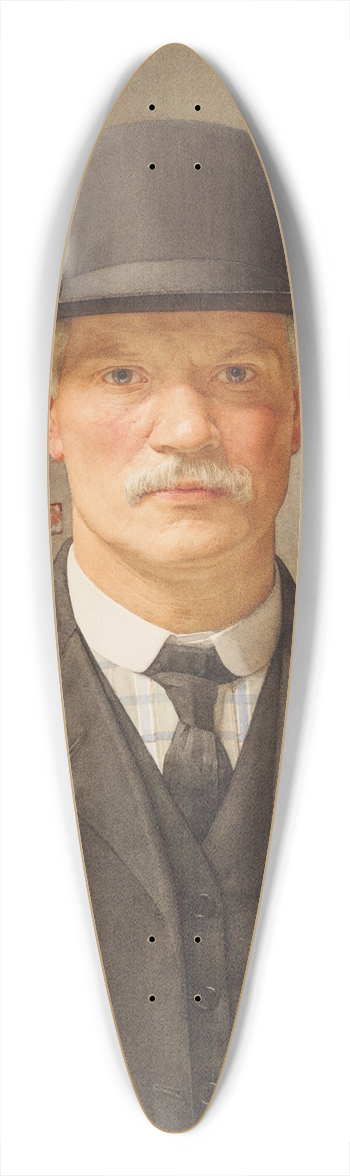 Benjamin Williams - Self Portrait 39.3 inch art pintail longboard deck