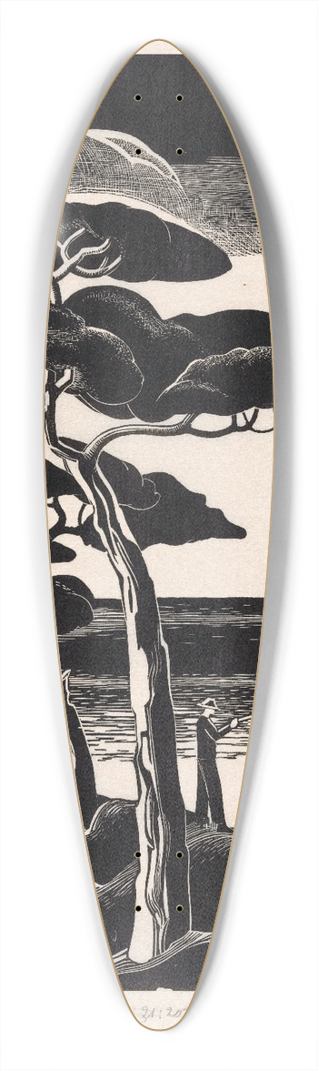 Bernard Essers - Kust bij Saint-Raphal 39.3 inch art pintail longboard deck
