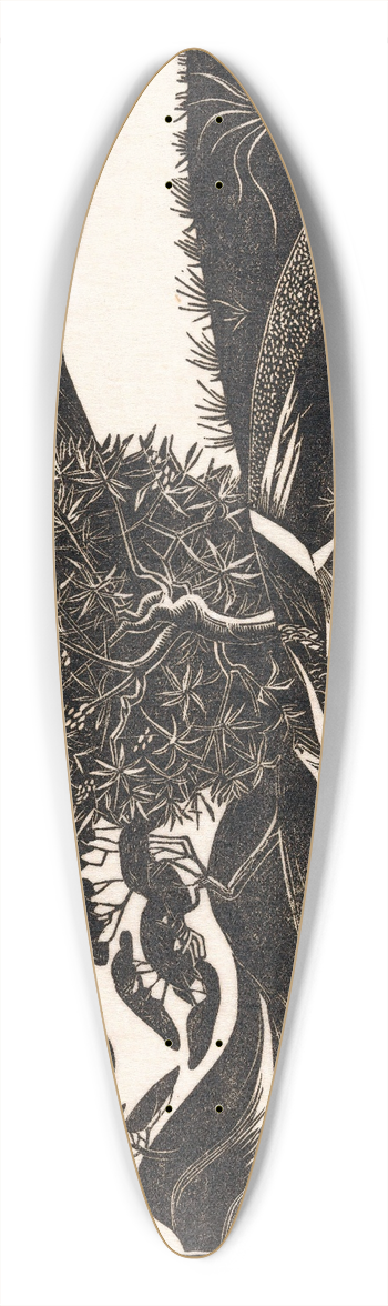 Bernard Essers - Twee fazanten in een heuvellandschap 39.3 inch art pintail longboard deck