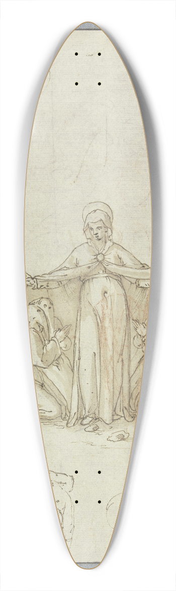Bernardino Passeri - Schutzmantelmadonna und Einzelstudien 39.3 inch art pintail longboard deck
