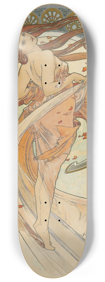 Alphonse Mucha - The Arts 2 8.25 inch art skate deck