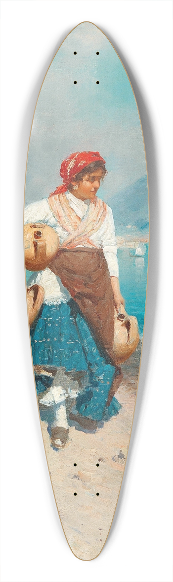 Bernardo Hay - On The Beach At Naples 39.3 inch art pintail longboard deck