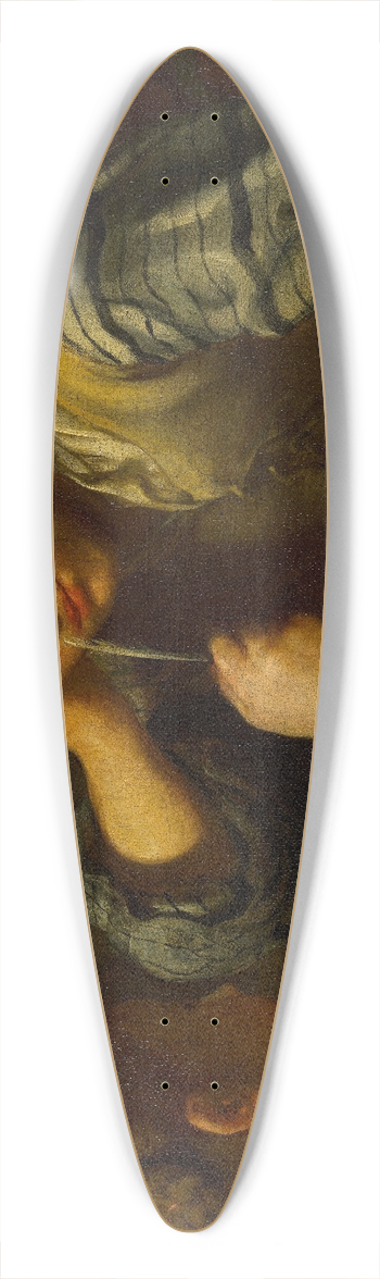 Bernhard Keil - Girl Teasing a Boy 39.3 inch art pintail longboard deck