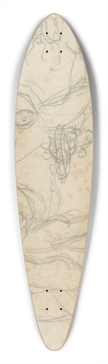 Bertel Thorvaldsen - The Three Graces and Putti 39.3 inch art pintail longboard deck