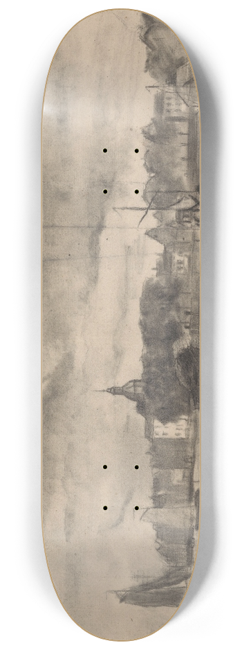 Jan Veth - Stad aan een rivier 8.25 inch art skate deck
