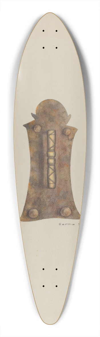 Bertha Semple - Iron Door Handle 39.3 inch art pintail longboard deck