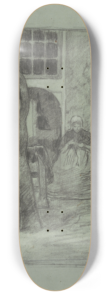 Jan Veth - Twee handwerkende vrouwen voor een huis 8.25 inch art skate deck