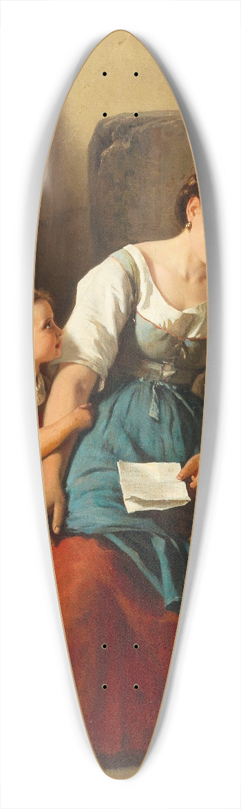 Berthold Woltze - Der Brief 39.3 inch art pintail longboard deck