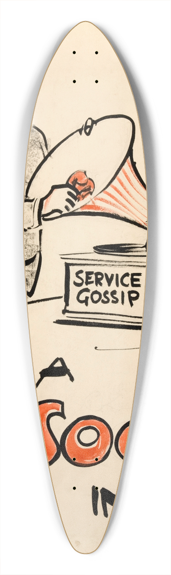 Bert Thomas - Put a sock in it! 39.3 inch art pintail longboard deck