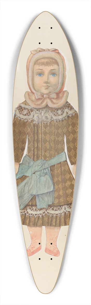 Beverly Chichester - Paper Doll 39.3 inch art pintail longboard deck