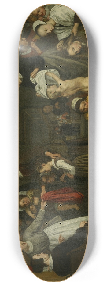 Jan Victors - The clothing of the orphans 8.25 inch art skate deck