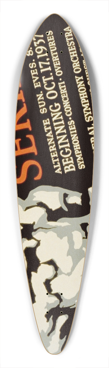B. Lassen - Beethoven series 39.3 inch art pintail longboard deck