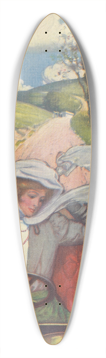 Blendon Campbell - A breezy run 39.3 inch art pintail longboard deck