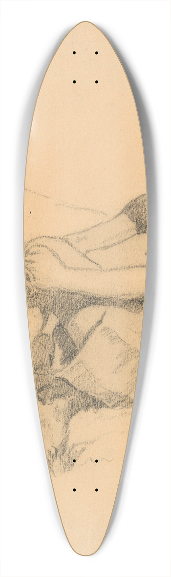 Bohumil Hank - Study of a Seated Boy 39.3 inch art pintail longboard deck