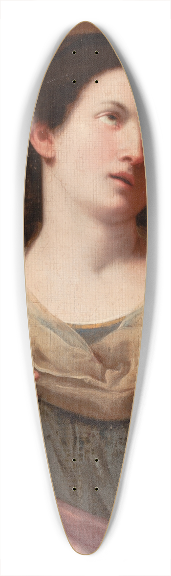 Bolognese School - A Sibyl with Eyes Raised 39.3 inch art pintail longboard deck