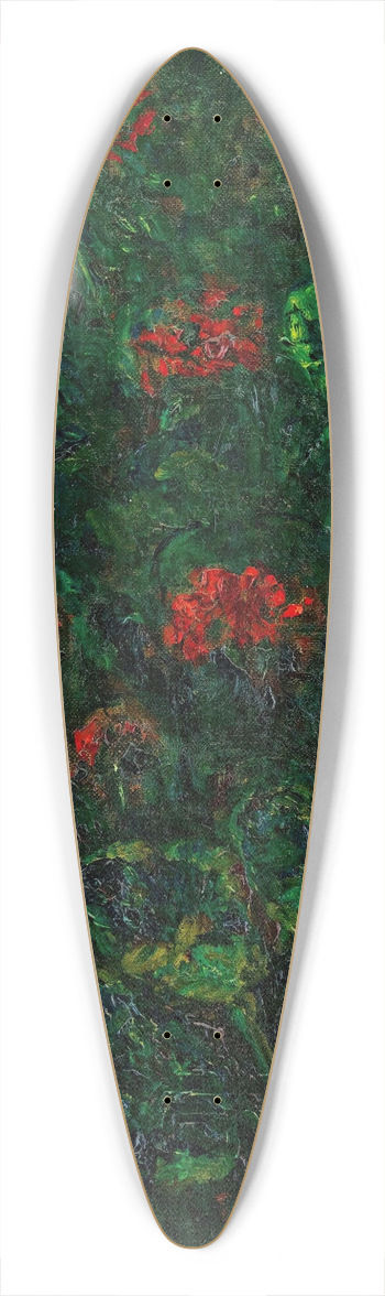Boris Grigoriev - Geraniums 39.3 inch art pintail longboard deck