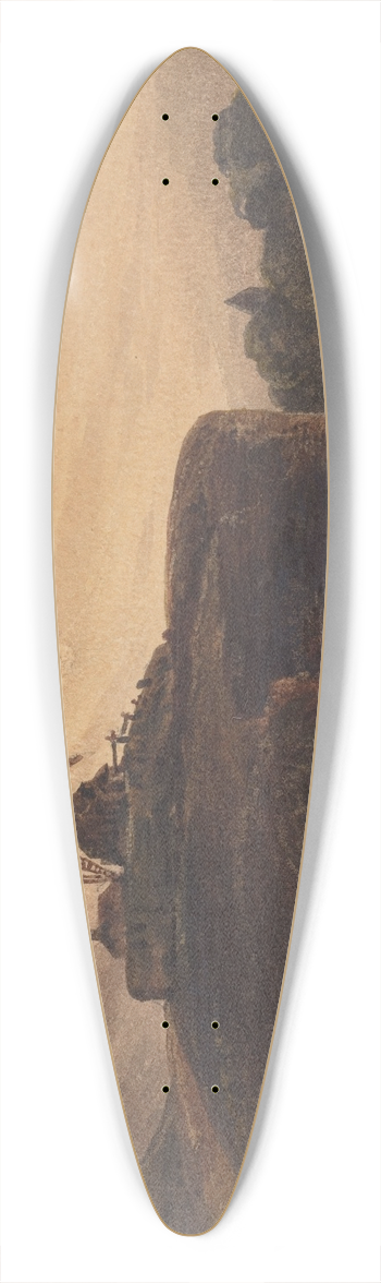 British 19th Century - The Mill 39.3 inch art pintail longboard deck