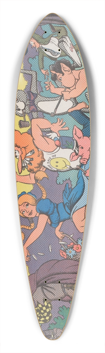 Bugs Bramley - May day is jay day  ninth annual Central Park smoke in 39.3 inch art pintail longboard deck