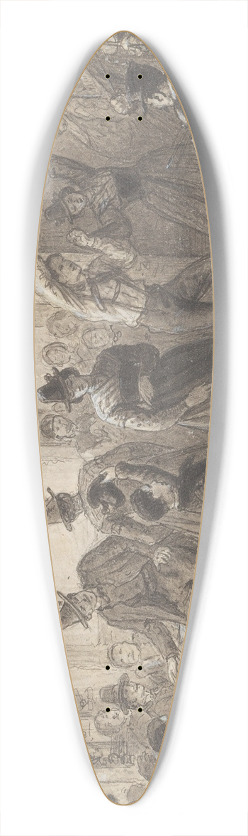 Cajetan Schweitzer - Barn Dance In Upper Bavaria 39.3 inch art pintail longboard deck