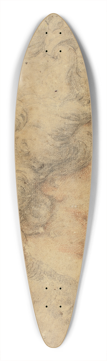 Camillo Procaccini - Womans Profile to Right 39.3 inch art pintail longboard deck